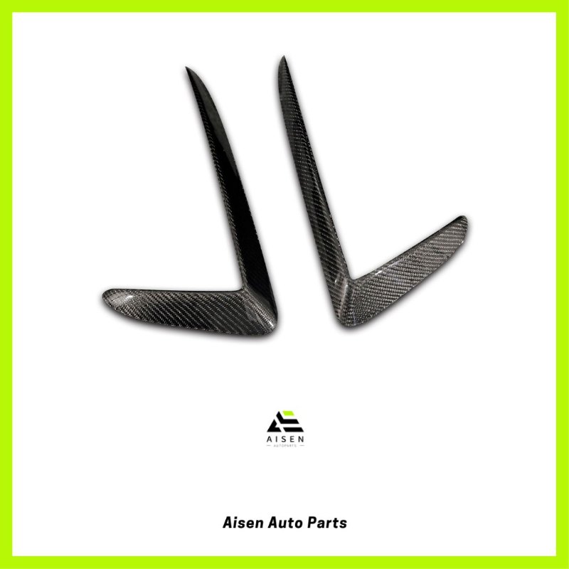 Aisen Auto Parts - Tesla Model 3 Carbon Fiber Fog Light Trim - 01