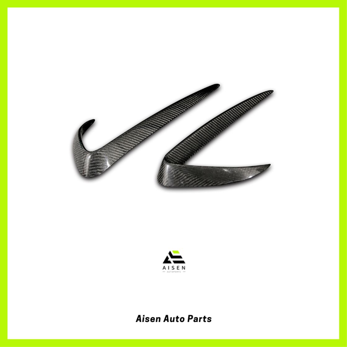 Aisen Auto Parts - Tesla Model X Carbon Fiber Fog Light Trim