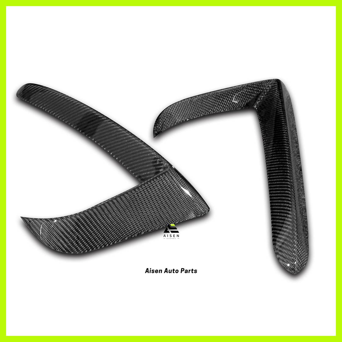 Aisen Auto Parts Tesla Model Y Carbon Fiber Fog Light Trim B Style