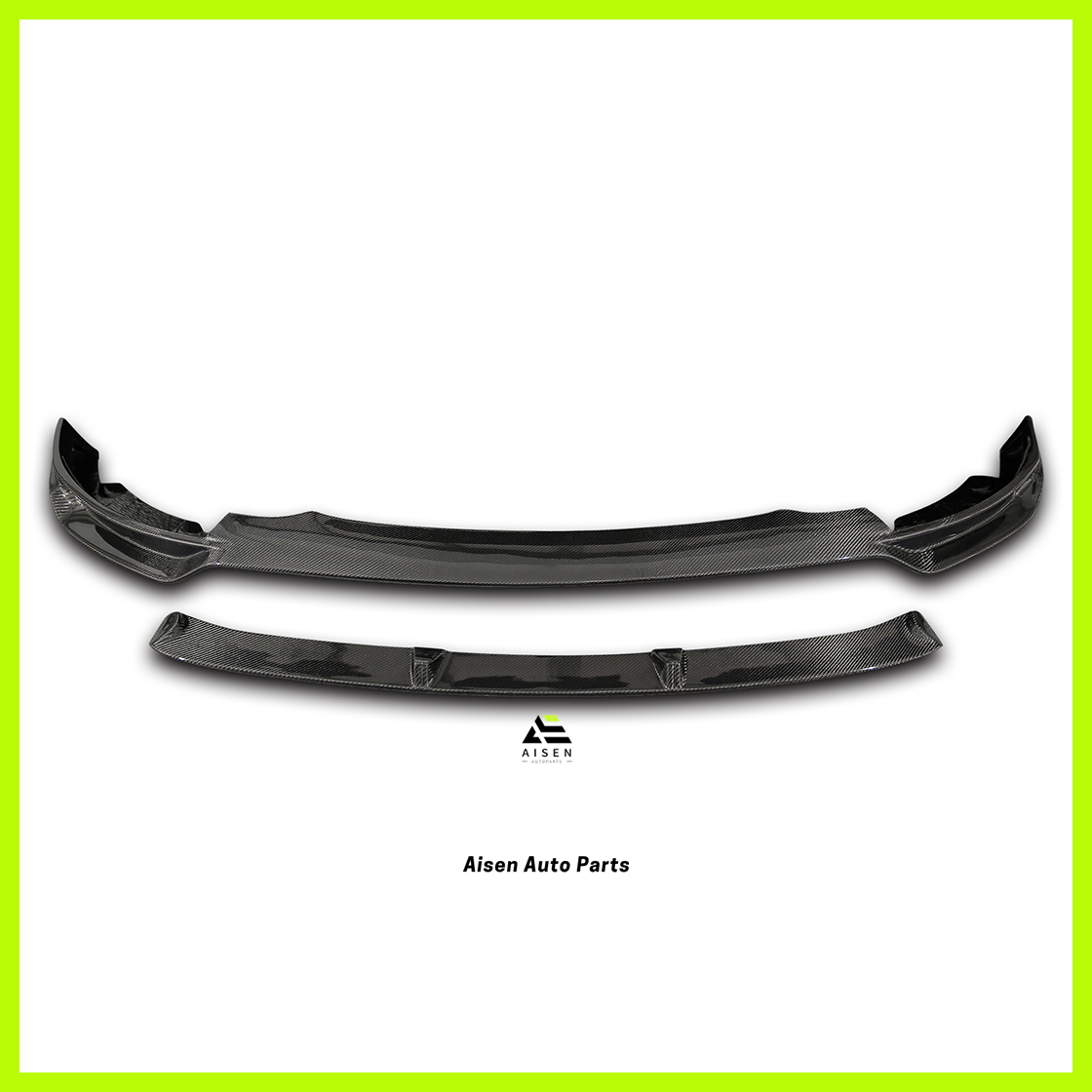 Aisen Auto Parts - Tesla Model Y Carbon Fiber Front Lip - B Style