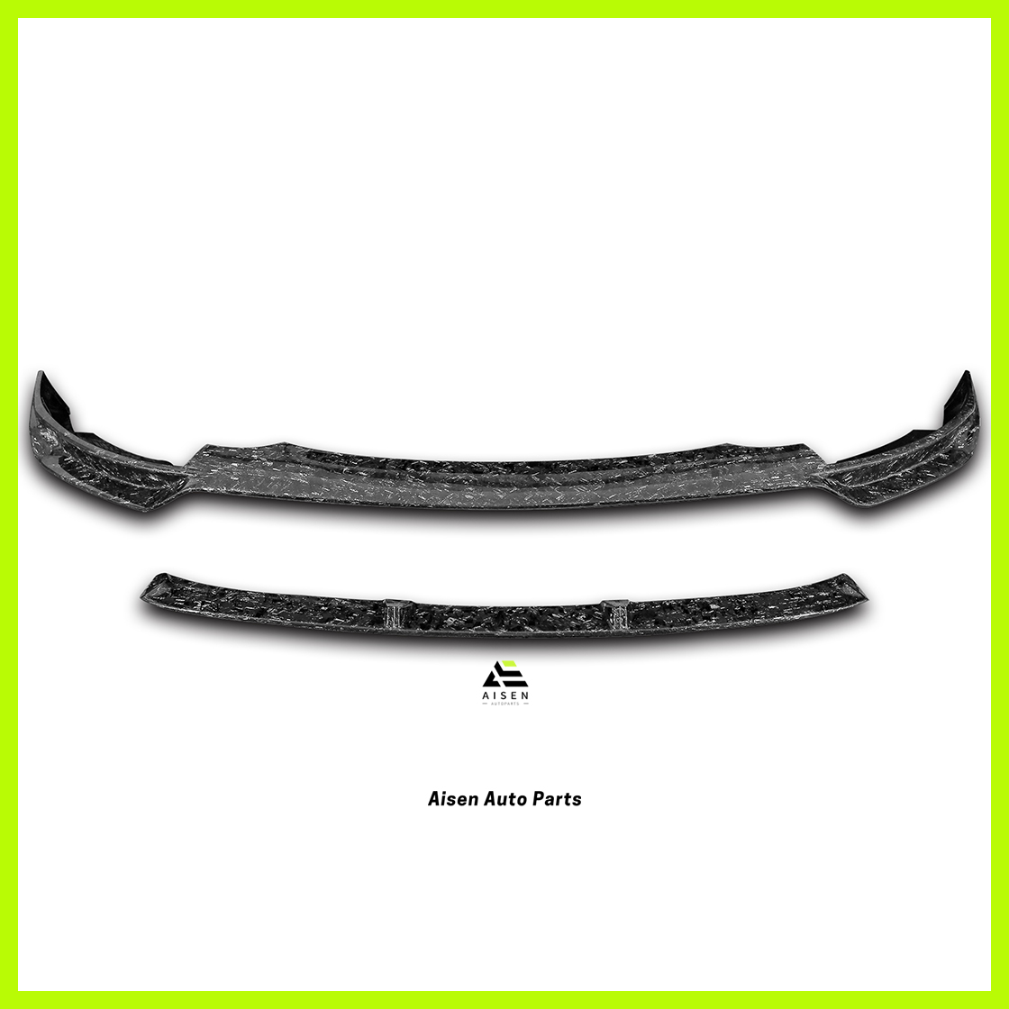Aisen Auto Parts - Tesla Model Y Carbon Fiber Front Lip - B Style（Forged carbon fibre）